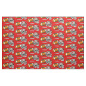 Fußball und Rot| Grauhelm - Nummer und Name Stoff (Fat Quarter (45,7 x 55,9 cm))