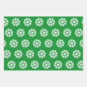 Fußball und Schneeflocke Rot und Grün Weihnachten Geschenkpapier Set (Vorderseite 3)