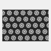 Fußball und Schneeflocke Rot und Schwarz Weihnacht Geschenkpapier Set (Vorderseite 3)