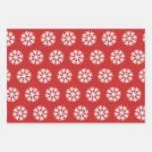 Fußball und Schneeflocken Rote und Grüne Weihnacht Geschenkpapier Set (Vorderseite 3)