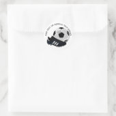 Fußball und Schuh Runder Aufkleber (Tasche)