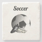 Fußball und Schuhe, Steinuntersetzer (Vorderseite)