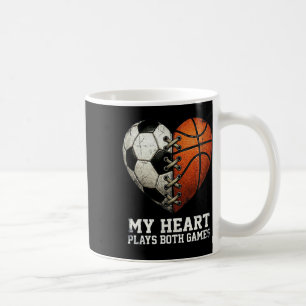 Fußball und Sketll Herz Dual Sport Mama Geist Team Kaffeetasse