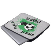 Fußball und Stiefeldesign Laptopschutzhülle (Vorne Knopf)