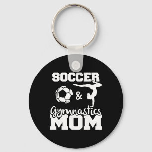 Fußball- und Turn-Mama Lustiger Fußballspieler Tur Schlüsselanhänger