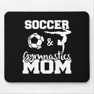 Fußball und Turnen Mama Lustiger Fußballspieler Tu Mousepad