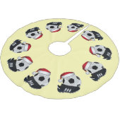 Fußball und Weihnachten Polyester Weihnachtsbaumdecke (Schrägansicht)