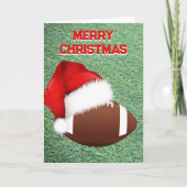 Fußball und Weihnachtsmann Weihnachtskarten Karte (Vorderseite)