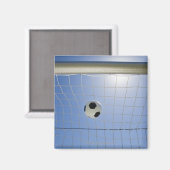 Fußball und Ziel 2 Magnet (Vorderseite/Rückseite)
