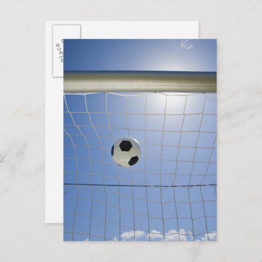 Fußball und Ziel 2 Postkarte (Vorne/Hinten)