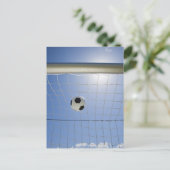 Fußball und Ziel 2 Postkarte (Stehend Vorderseite)