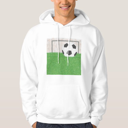 Fußball und Ziel Hoodie (Vorderseite)