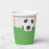 Fußball und Ziel Pappbecher (Vorderseite)