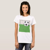 Fußball und Ziel T-Shirt (Vorne ganz)