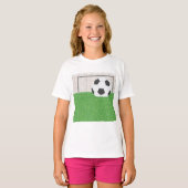 Fußball und Ziel T-Shirt (Vorne ganz)