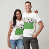 Fußball und Ziel T-Shirt (Unisex)