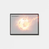 Fußball unter Feuer, Ball, Fußball Post-it Klebezettel (Vorderseite)