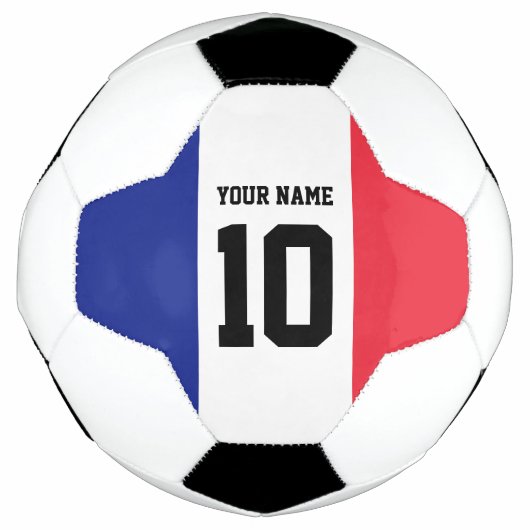 Fußball unter französischer Flagge mit benutzerdef (Vorderseite)