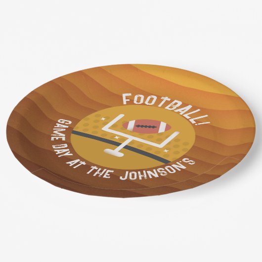 Fußball Upright Game Day Pappteller (Schrägansicht)