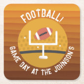 Fußball Upright Game Day Rechteckiger Pappuntersetzer (Vorderseite)