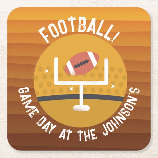 Fußball Upright Game Day Rechteckiger Pappuntersetzer (Vorderseite)