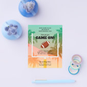 Fußball Uprights Palm Tree Einladung Flyer (Einzeln)