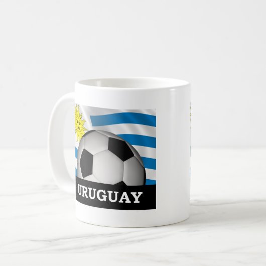 Fußball Uruguay Kaffeetasse (Vorderseite Links)