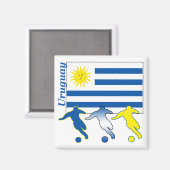 Fußball Uruguay Magnet (Vorderseite/Rückseite)