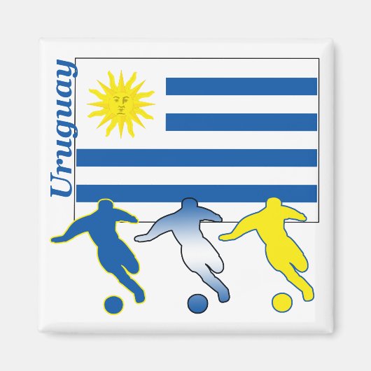 Fußball Uruguay Magnet (Vorne)