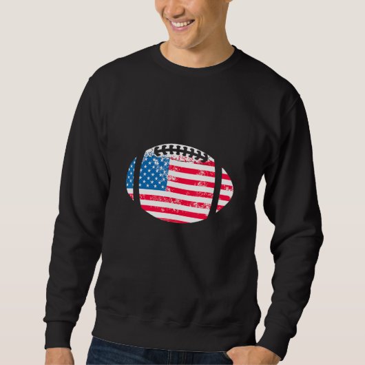 Fußball US-Flagge Liebe Amerika Fußball Sweatshirt (Vorderseite)
