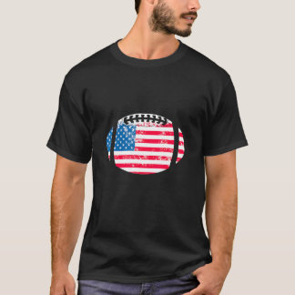 Fußball US-Flagge Liebe Amerika Fußball T-Shirt