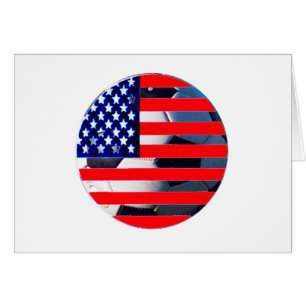 Fußball & USA Flag2 The MUSEUM Zazzle White-C