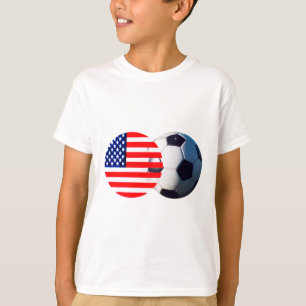 Fußball & USA Flag MUSEUM Zazzle T-Shirt