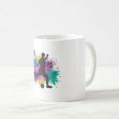 Fußball USA Grungy Color Splashes Kaffeetasse (VorderseiteRechts)