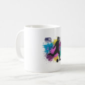Fußball USA Grungy Color Splashes Kaffeetasse (Vorderseite Links)