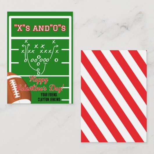 Fußball-Valentinstag-Karte Mitteilungskarte (Vorne/Hinten)