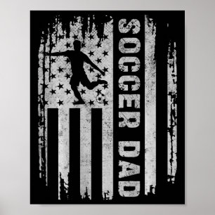 Fußball-Vater Amerikanische Flagge USA auf Ck Vate Poster
