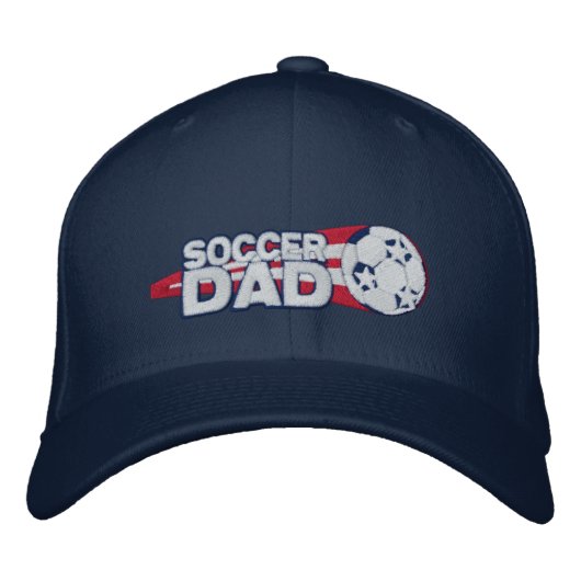 Fußball-Vater bestickte Cap-Geschenk Baseballkappe (Vorderseite)