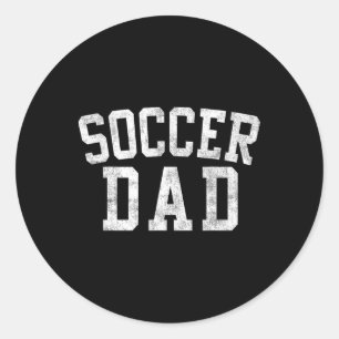 Fußball-Vater Clic Fettgedruckte Schrift Vatertag Runder Aufkleber