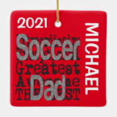 Fußball-Vater Extraordinaire CUSTOM Keramikornament (Rückseite)
