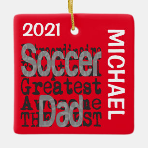 Fußball-Vater Extraordinaire CUSTOM Keramikornament