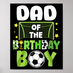 Fußball-Vater-Geburtstagsjunge-Party-Fußball-Famil Poster