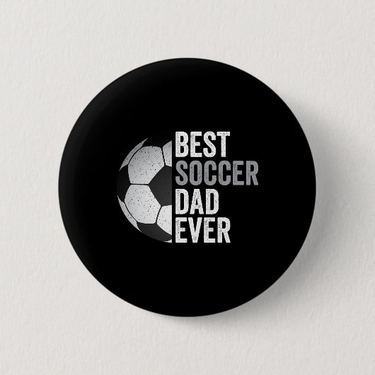 Fußball-Vater je Vater39-Tag Fußball Button (Vorderseite)