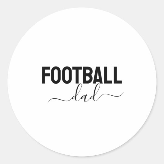 Fußball-Vater modernes Skript Runder Aufkleber (Vorderseite)