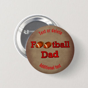 Fußball-Vater Niedlich Personalisiert Button