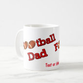 Fußball-Vater Niedlich Personalisiert Kaffeetasse (Vorderseite Links)