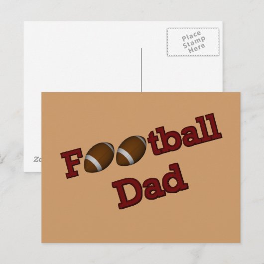 Fußball Vater Postkarte (Vorne/Hinten)