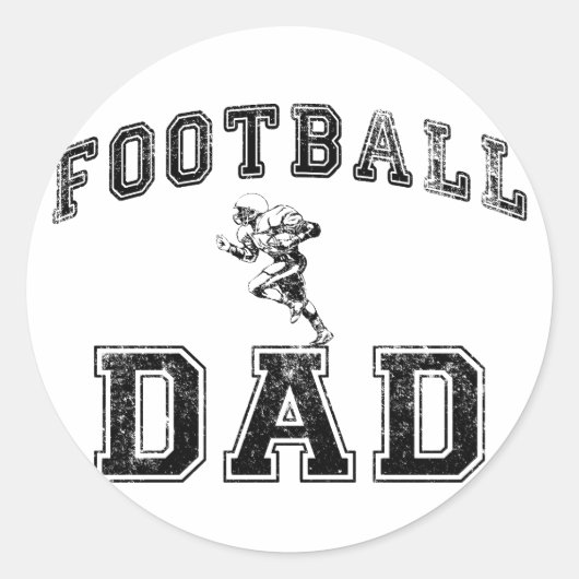 Fußball-Vater Runder Aufkleber (Vorderseite)