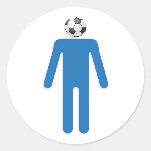 Fußball-Vater Runder Aufkleber (Vorderseite)
