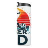 Fußball-Vater: Silhouette des Sonnenuntergangs Thermosbecher (Nach rechts gedreht)